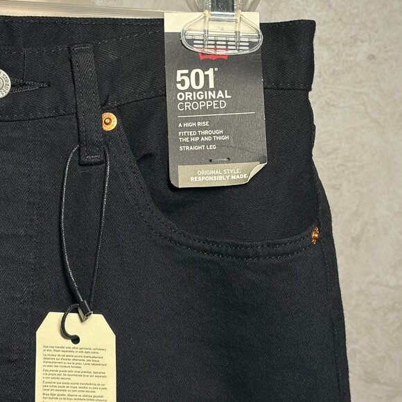 Levi's Premium 501® Original Cropped Women's Jeans | Black Sprout | 26 x 28 - Picture 4 of 7